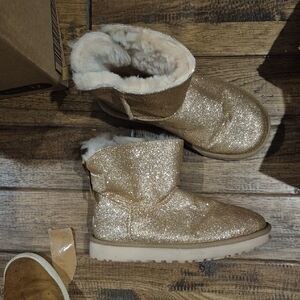 UGG Gold Glitter Winter Boots